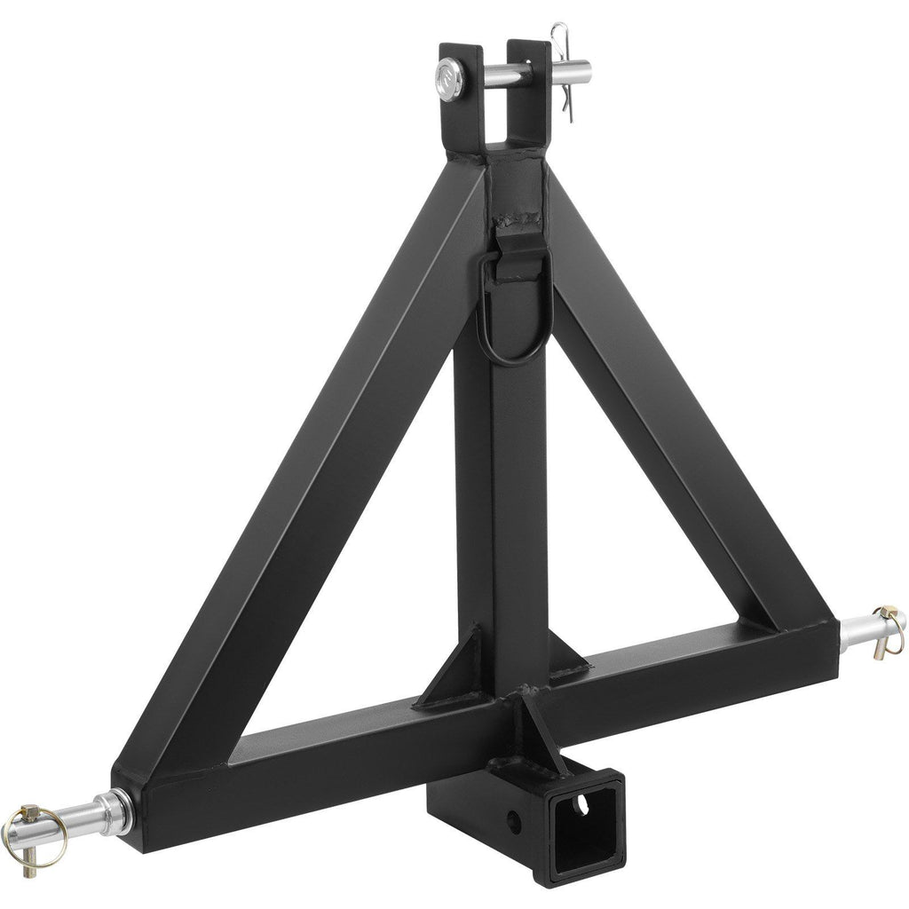 3 Point Hitch Receiver, 3 Point 2" Receiver Trailer Hitch Category 1 Tractor Tow Drawbar Adapter with Pins, Compatible with Kubota, Mahindra, Ford, Yanmar, John Deere, Massey Ferguson