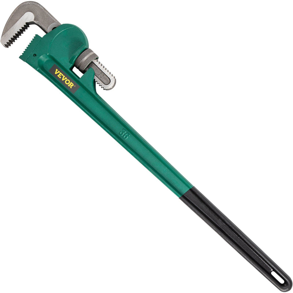 36-Inch Cast Steel Straight Pipe Wrench Ideal for 2' to 3-1/2' Pipe Adjustable Plumbing Pipe Wrench Heavy Duty 5' Jaw capacity Plumbers Pliers Tool
