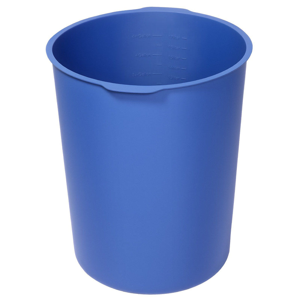 5 Gallon Bucket Liner for Concrete Mix, Reusable Silicone Mortar Bucket Liner for Thinset Paint Concrete Epoxy Mixing, Heavy-duty Grout Mixer Insert Tool with Graduated Measurements, Blue