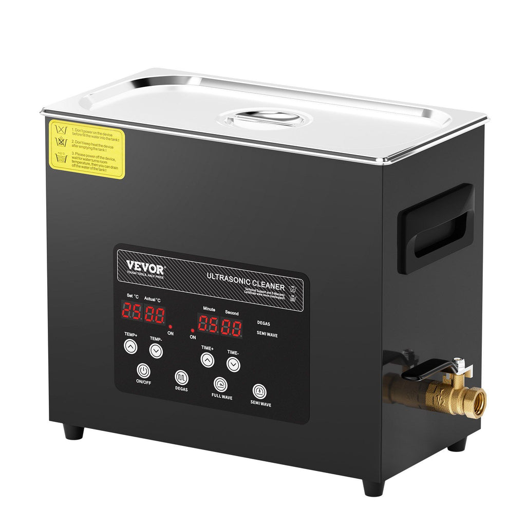 6L Sonic Cleaner, 110W Digital Ultrasonic Cleaning Machine with Upgraded Degassing and Gentle Mode, 40kHz Industrial Ultrasound Cleaner with Timer and Heater for Retainer Jewelry Tools