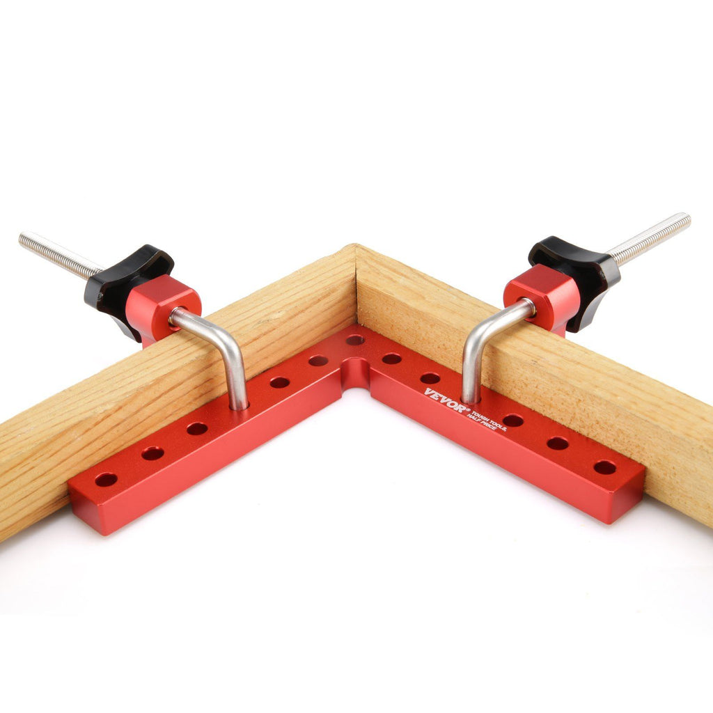 90 Degree Positioning Squares, 5.5" x 5.5" Right Angle Clamps for Woodworking, Aluminum Alloy Corner Clamping Squares for Boxes Cabinets Drawers, 4 Pack