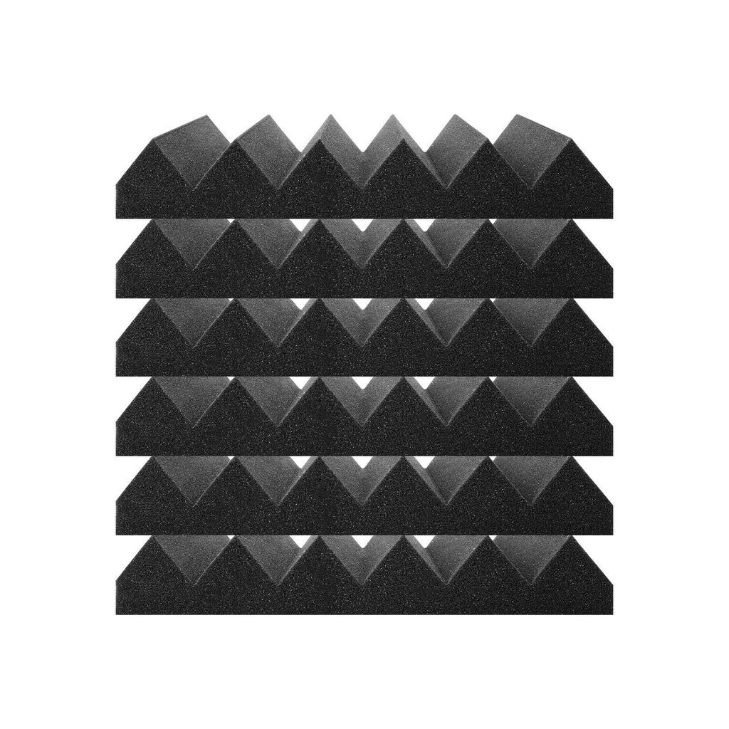 Acoustic Foam Panels 24 Pack 12 x 12 x 2 in Adhesive for Wall Ceiling
