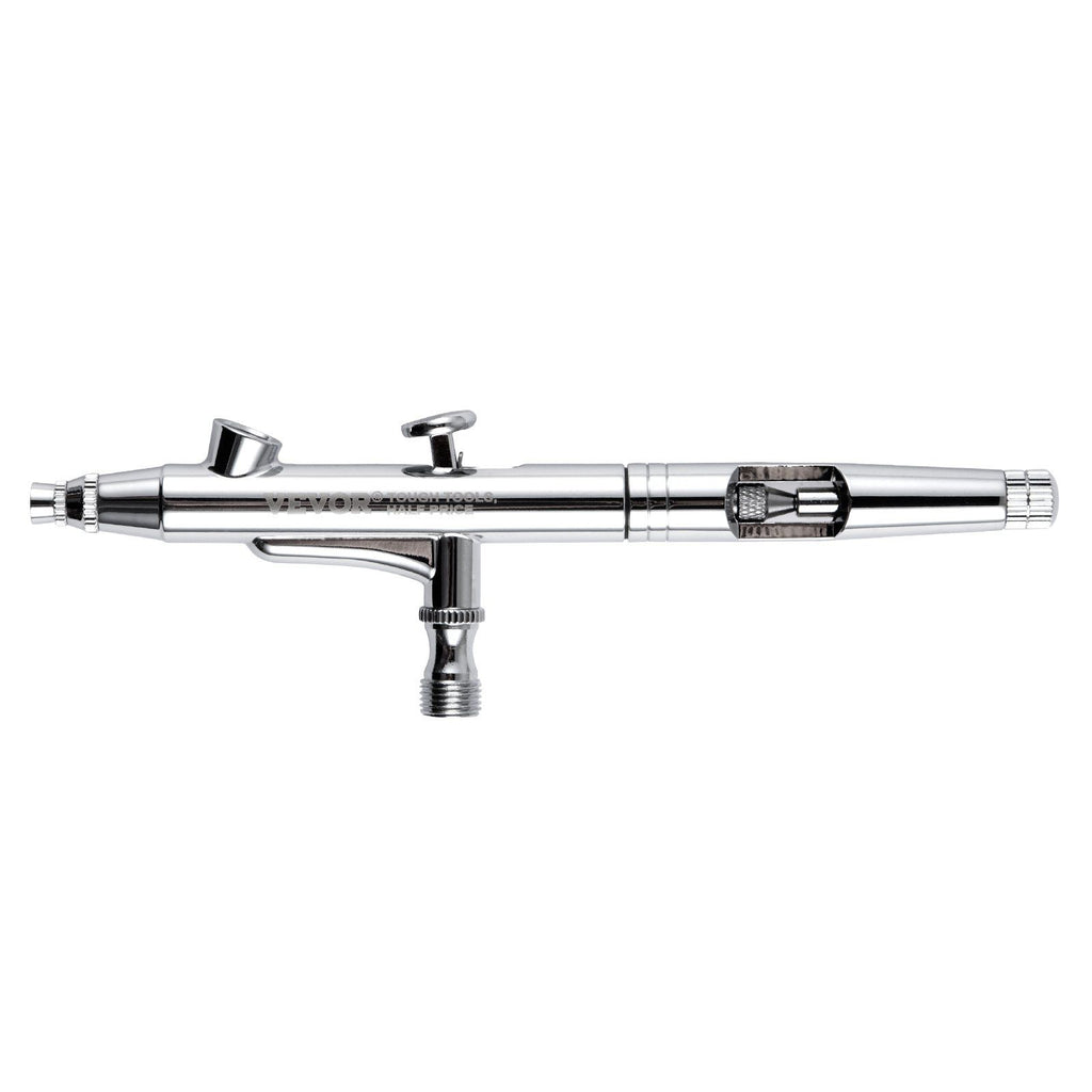 Airbrush Gun, Dual Action Gravity Feed with 0.3 mm and 0.5 mm Nozzles, Airbrush Kit with 2/7/12ml Copper Cups and Cleaning Accessories, Ideal for Painting Models, Desserts, Cakes, and Nail Art
