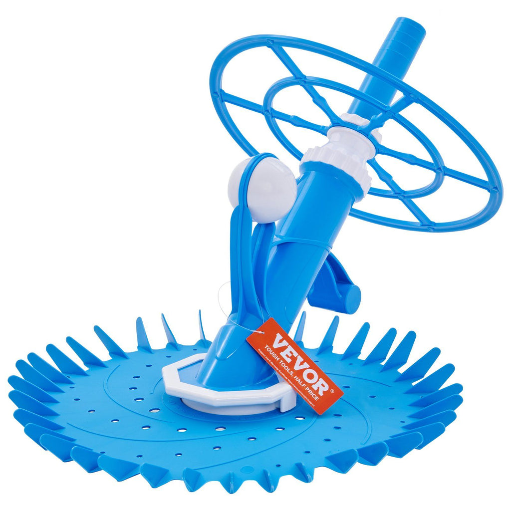 Automatic Suction Pool Cleaner, Low Noise Pool Vacuum Cleaner with Extra Diaphragm, 10 x 32 in Hoses & 36-Fin Disc, Side Climbing Pool Cleaners for Above-Ground & In-ground Swimming Pool