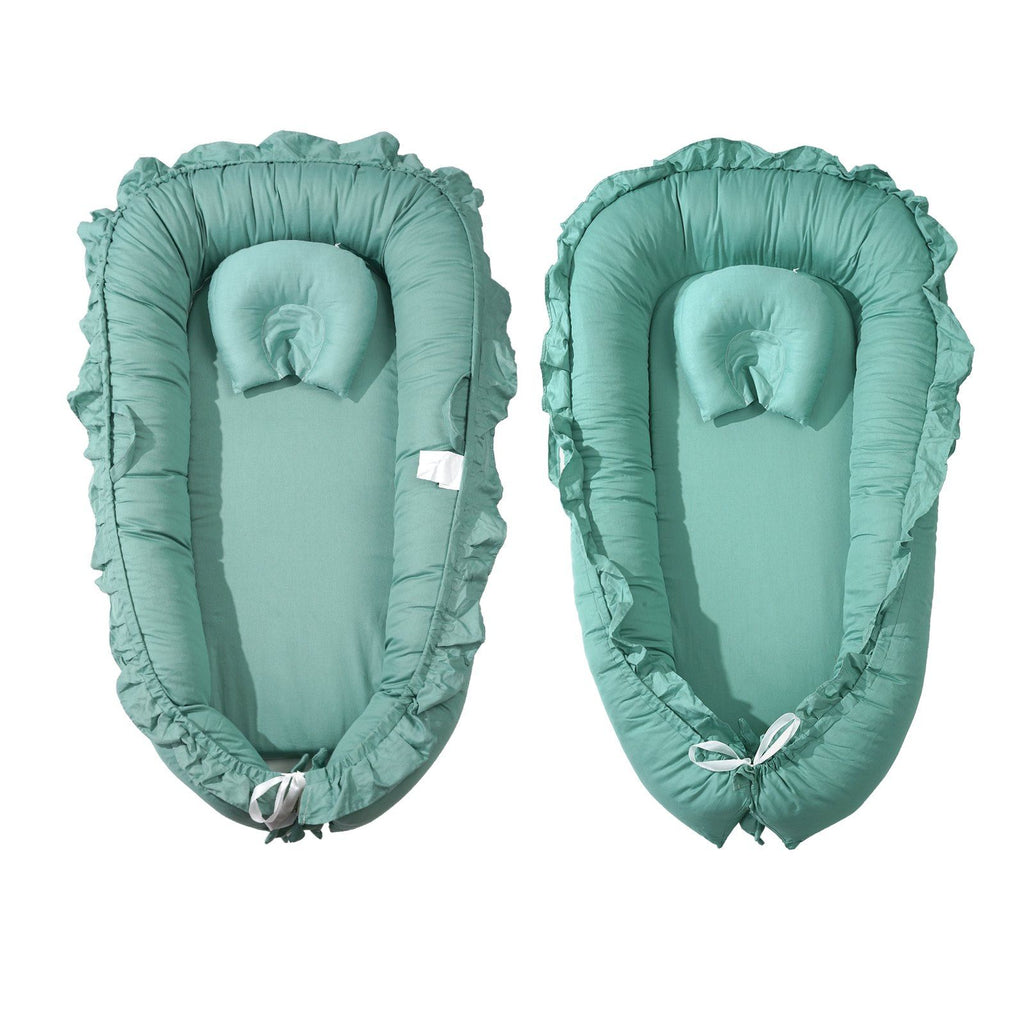 Baby Infant Lounger 100% Cotton Soft Newborn Nest Sleeper with Headrest