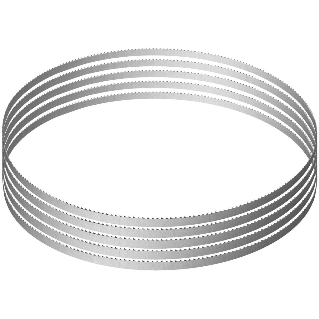 Band Saw Blade, 79.5x0.63x0.02 inch, 5 PCS/Pack Meat Bandsaw Blades for Replacement, Carbon Steel Blade, Meat Cutting Blade Wrapped by Rust-Proof Paper, Fit for Commercial Bone Saw Machines