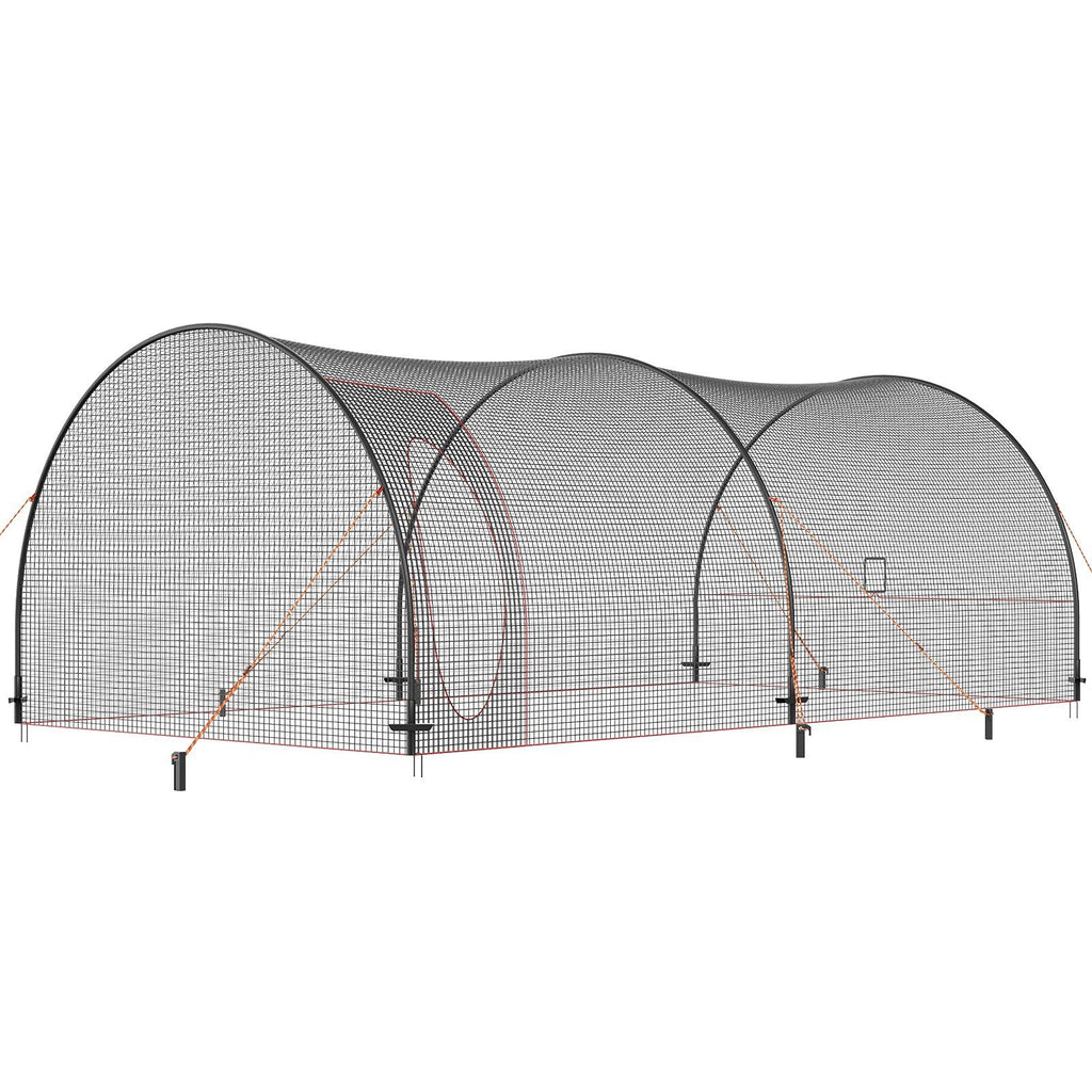 Baseball Batting Cage, Softball and Baseball Batting Cage Net and Frame, Practice Portable Cage Net with Carry Bag, Heavy Duty Enclosed Pitching Cage, for Backyard Batting Hitting Training, 22FT