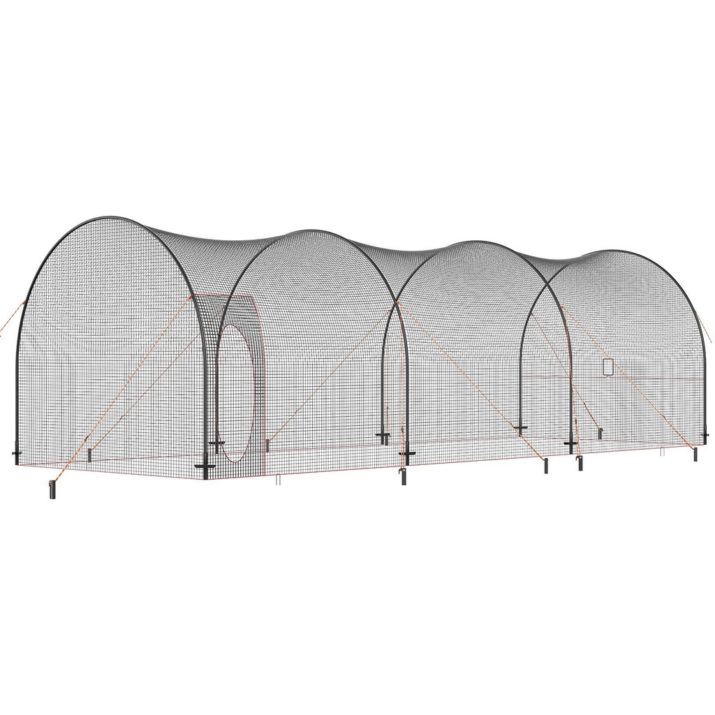 Baseball Batting Cage, Softball and Baseball Batting Cage Net and Frame, Practice Portable Cage Net with Carry Bag, Heavy Duty Enclosed Pitching Cage, for Backyard Batting Hitting Training, 33FT