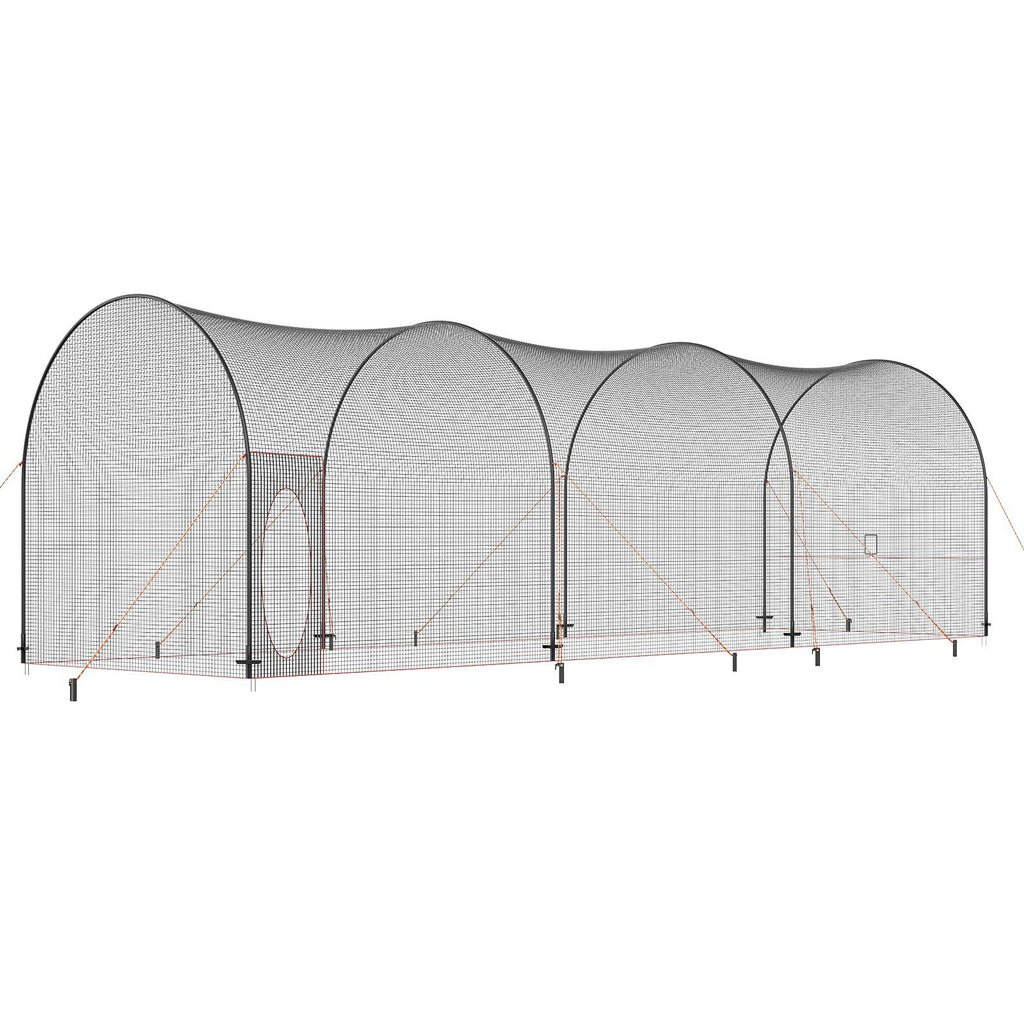 Baseball Batting Cage, Softball and Baseball Batting Cage Net and Frame, Practice Portable Cage Net with Carry Bag, Heavy Duty Enclosed Pitching Cage, for Backyard Batting Hitting Training, 40FT