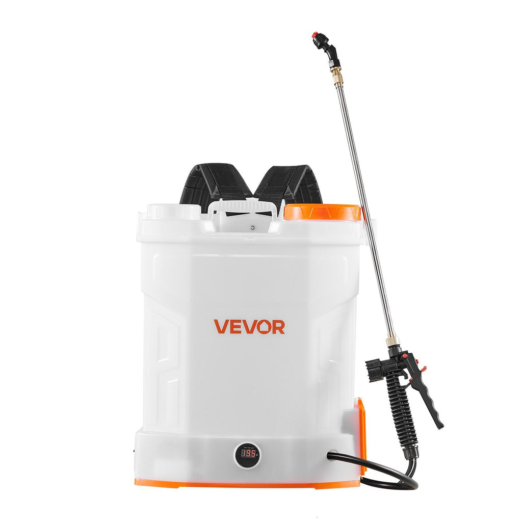Battery Powered Backpack Sprayer, 3.2 Gal Powerful Electric Backpack Sprayer, 2 Retractable Wands & 5 Nozzles, Adjustable 0-90 PSI, 2 Hour Runtime, Portable Weed Sprayers for Yard Garden Lawn