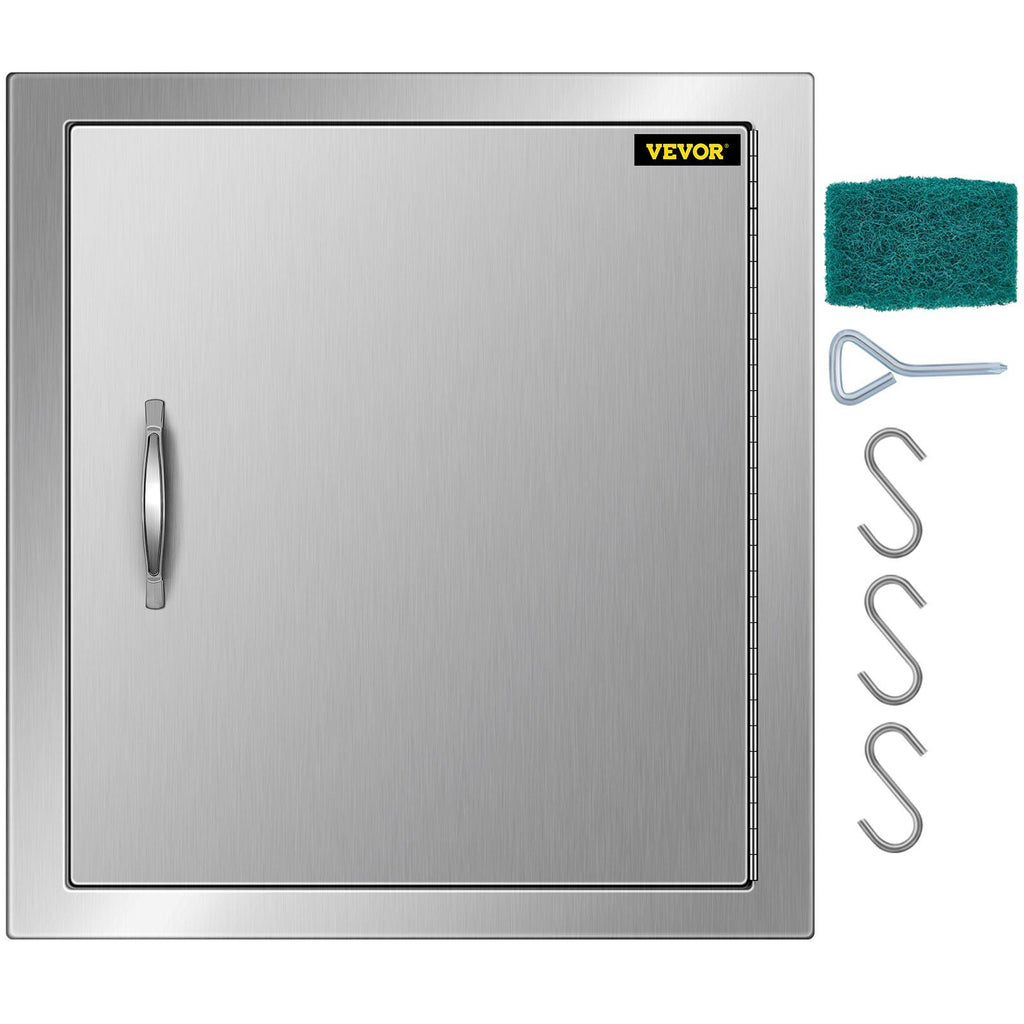 BBQ Access Door 18W x 20H Inch, Vertical Single BBQ Door Stainless Steel, Outdoor Kitchen Doors for BBQ Island, Grill Station, Outside Cabinet