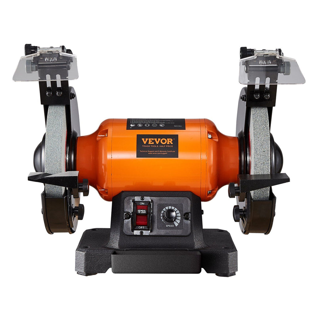 Bench Grinder, 8 inch Variable Speed Bench Grinder with 5.0A Brushless Motor 1800-3795 RPM, Table Grinder with Cast-aluminum Tool Rest for Heavy Duty Sharpening Grinding Application