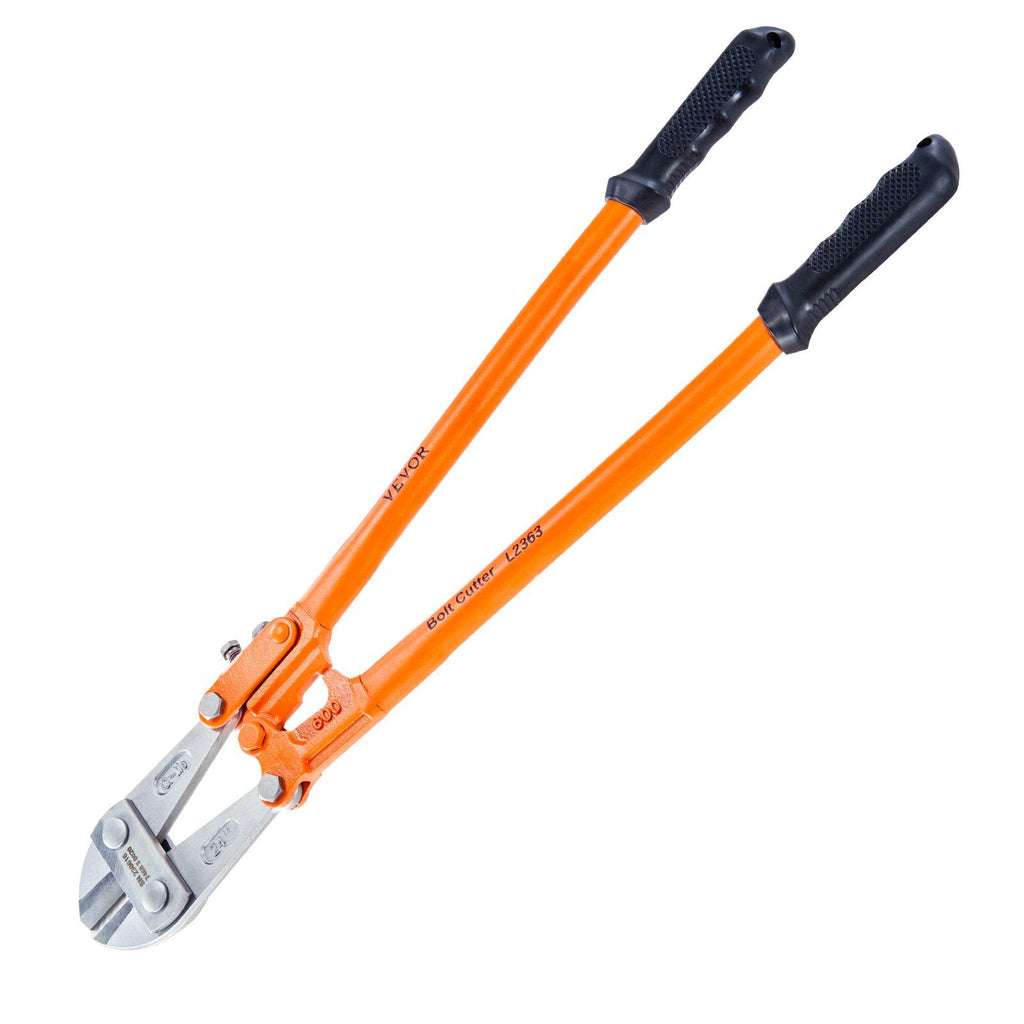 Bolt Cutter, 24" Lock Cutter, Bi-Material Handle with Soft Rubber Grip, Chrome Molybdenum Alloy Steel Blade, Heavy Duty Bolt Cutter for Rods, Bolts, Wires, Cables, Rivets, and Chains