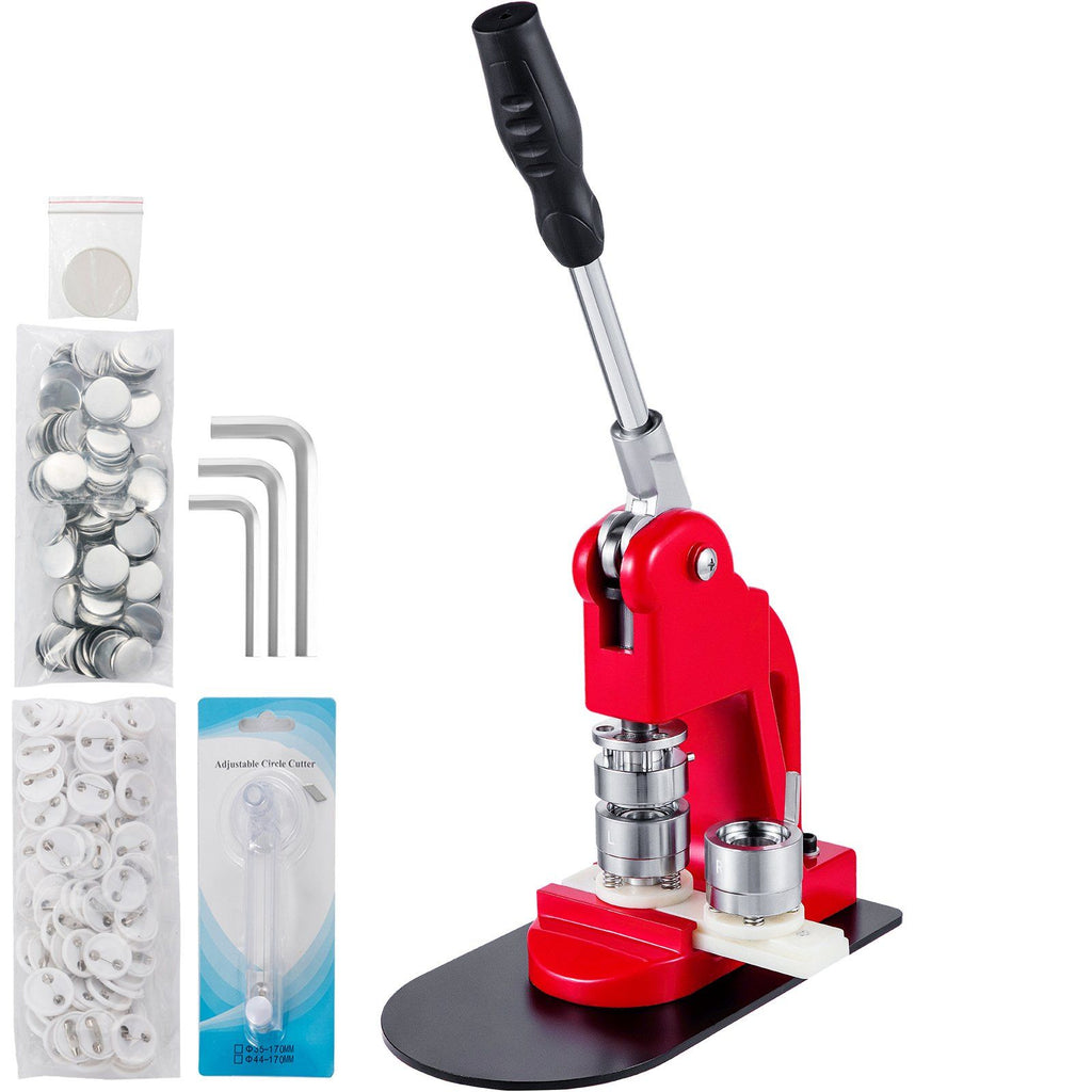 Button Badge Maker Machine 25mm(1 in)DIY Pin Button Maker Machine with1000 Pcs Button Parts & Circle Cutter Installation-Free Button Press Kit for Idol, JK, School,Kids