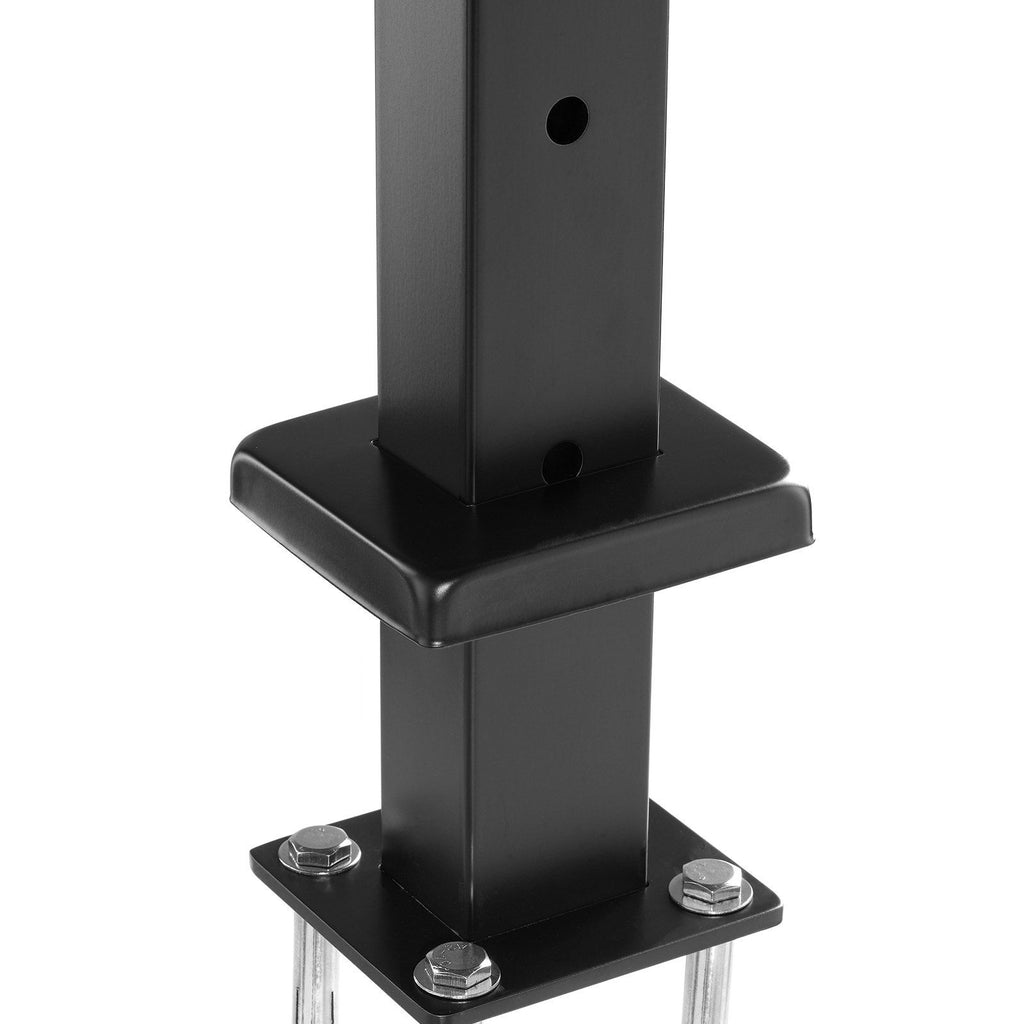 Cable Railing Post Level Deck Stair Post 36 x 0.98 x 1.97" Cable Handrail Post Stainless Steel Brushed Finishing Deck Railing Pre-Drilled Pickets with Mounting Bracket Stair Railing Kit Black