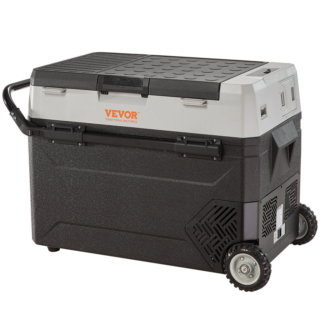 Car Refrigerator, 12 Volt Car Refrigerator Fridge, 40QT/38L Dual Zone Portable Freezer, -4°F-50°F Adjustable Range, 12/24V DC and 100-240V AC Compressor Cooler for Outdoor, Camping, Travel, RV