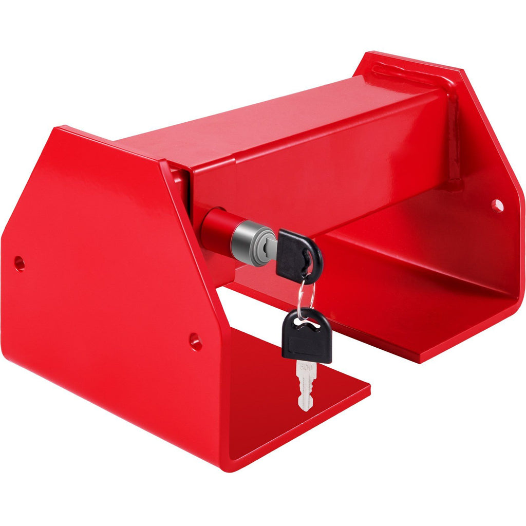 Cargo Container Lock 9.84"-17.32" Locking Distance Semi Truck Door Locks with 2 Keys Shipping Container Accessories Red Powder-Coated with Spring Lock for Fixed Container(Large Size)