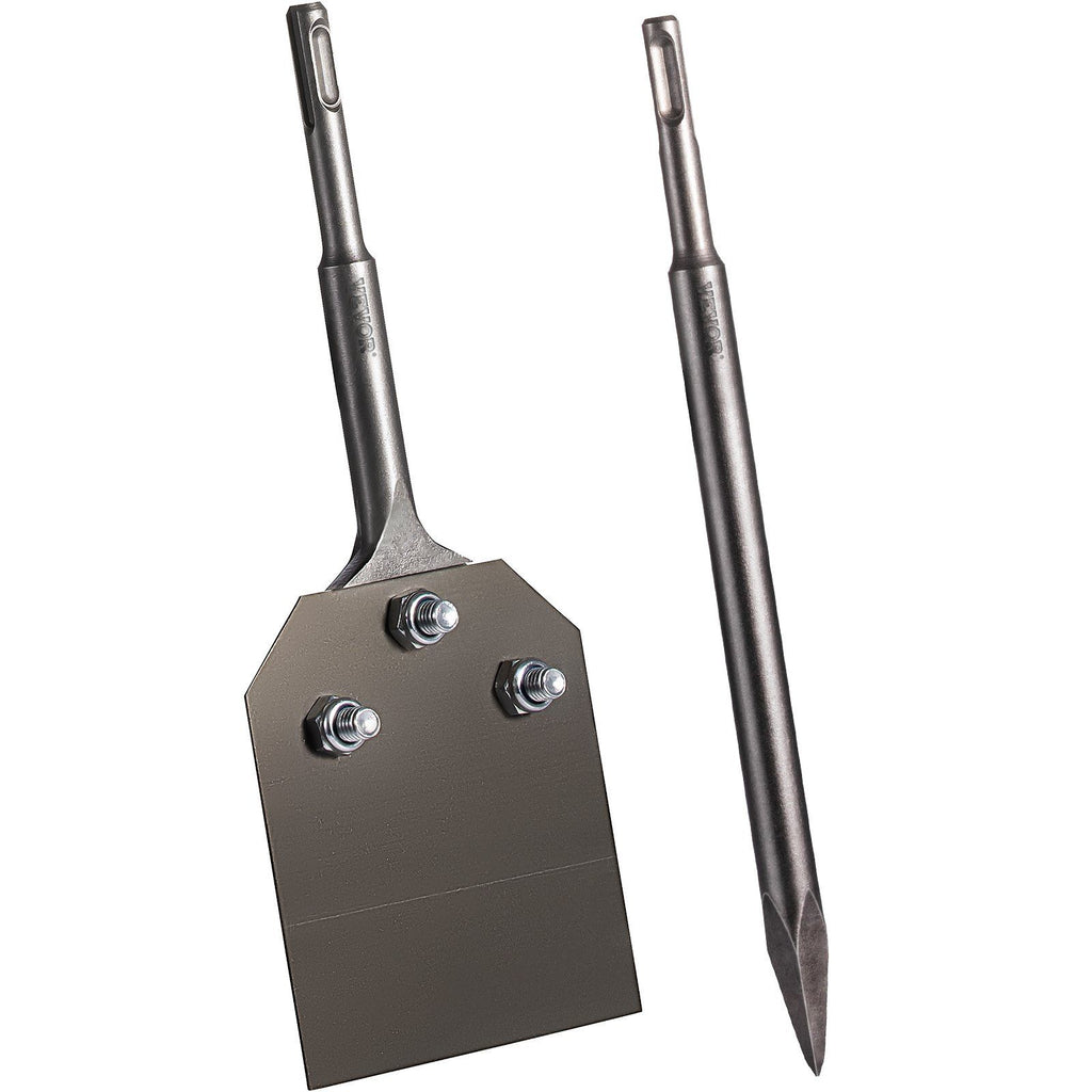 Clay Spade, 3.9" x 9.5" SDS Plus Shank, 40Cr Steel Jackhammer Bit for Electric Demolition Jack Hammer w/Point Chisel, Trenching and Digging Shovel Bit for Clay, Gravel, Frozen Soil