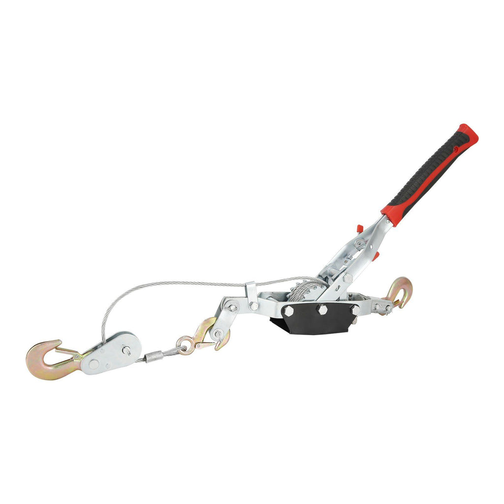 Come Along Winch, 4 Ton (8,818 lbs) Pulling Capacity, 10 ft Steel Cable, 3 Hooks, Heavy Duty Ratchet Power Puller Tool with Dual Gears, Automotive Hoist Cable Puller Ideal for Vehicle Rescue