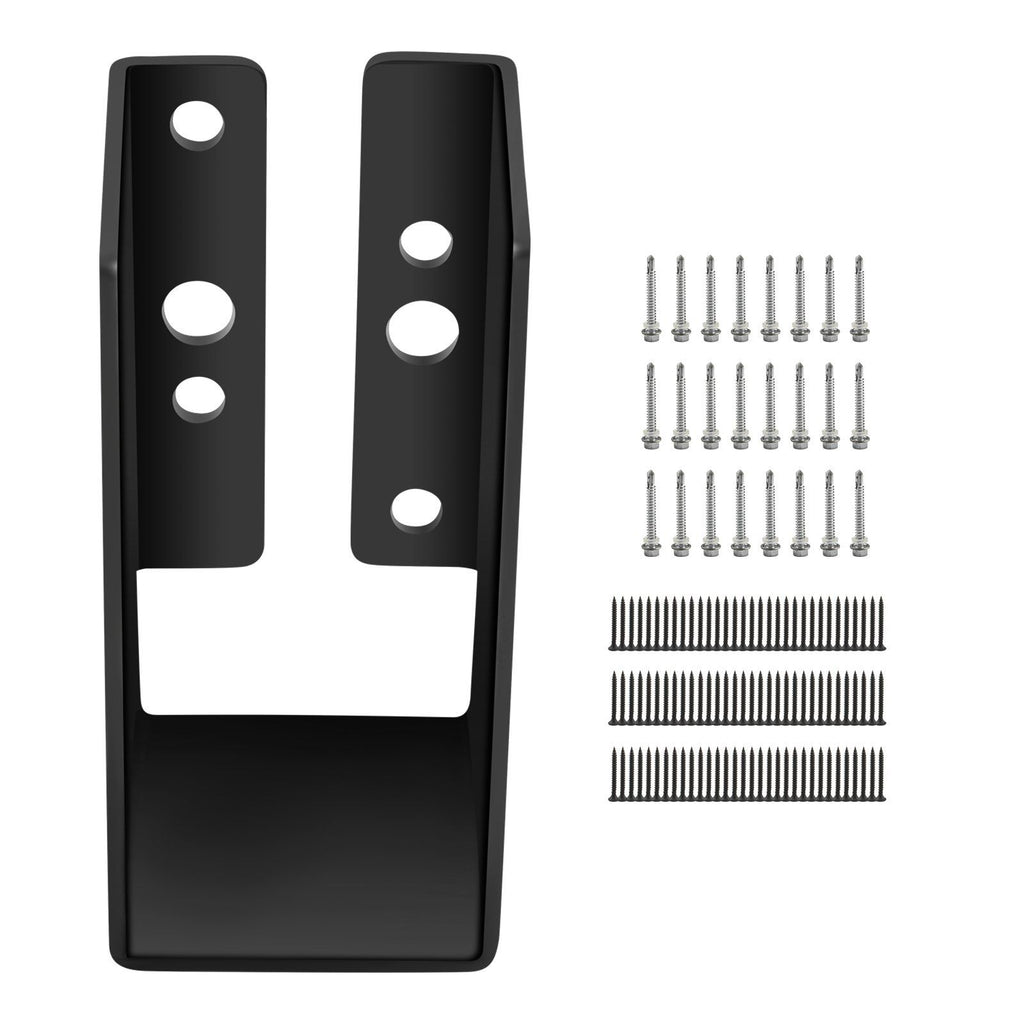 Concealed Joist Hanger, 2"x4" Outdoor Accent Concealed-Flange, Pack of 12 Concealed Joist Bracket, Q235 Steel Plate Powder-Coated Concealed Face Mount Joist Hanger for 2"x4" Beam Swing, 3.7"