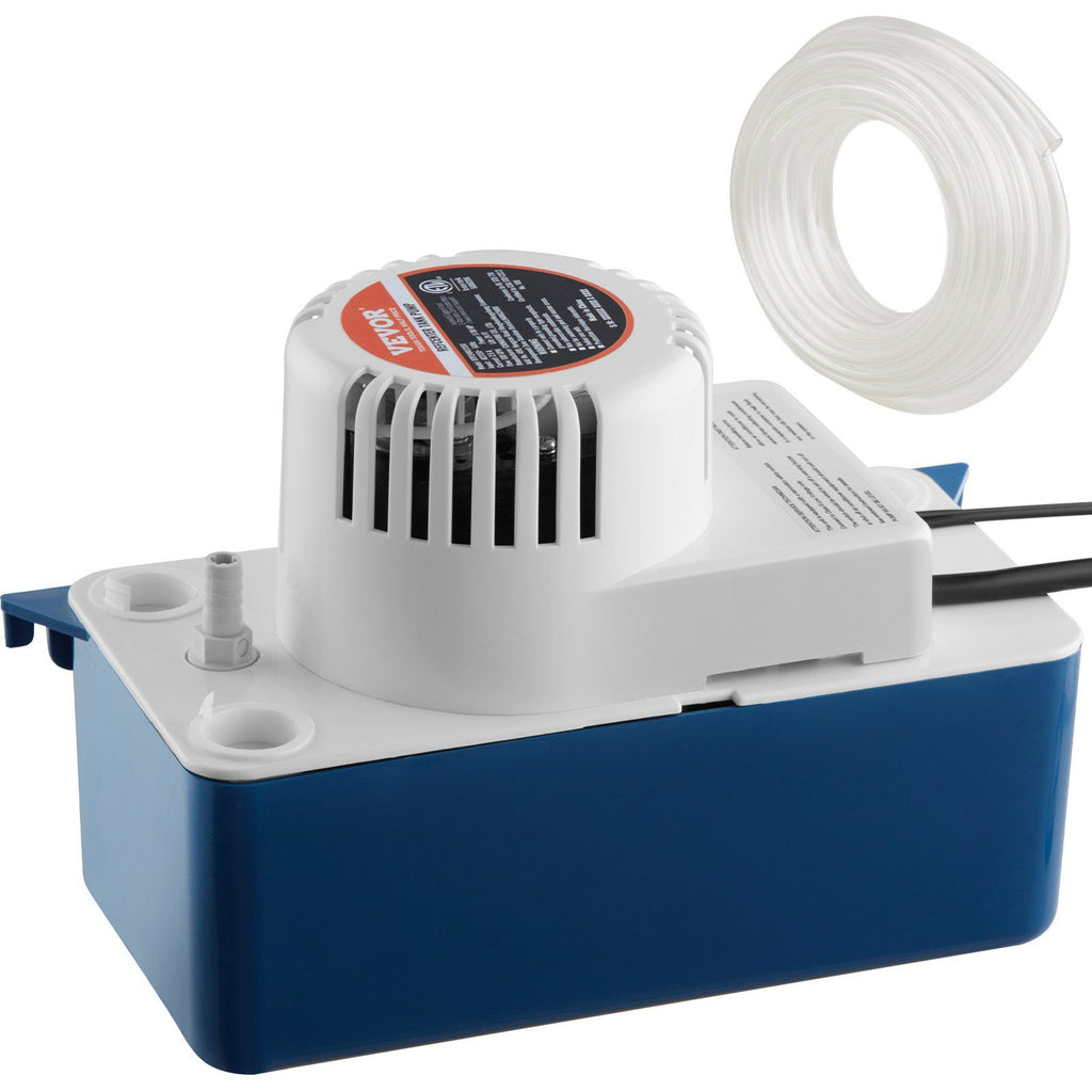Condensate Removal Pump, 1/30 HP, 100 GPH, 24 ft Lift, 115V Automatic AC Condensation Pump with Safety Switch & 20' Tubing for Air Conditioner, Dehumidifier, HVAC, Furnace, Ice Maker Water Drain