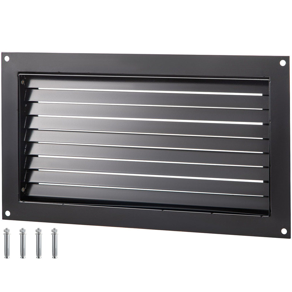 Crawl Space Flood Vent, 12" Height x 20" Width Foundation Flood Vent, to Reduce Foundation Damage and Flood Risk, Black, Wall Mounted Flood Vent,for Crawl Spaces,Garages & Full Height Enclosures