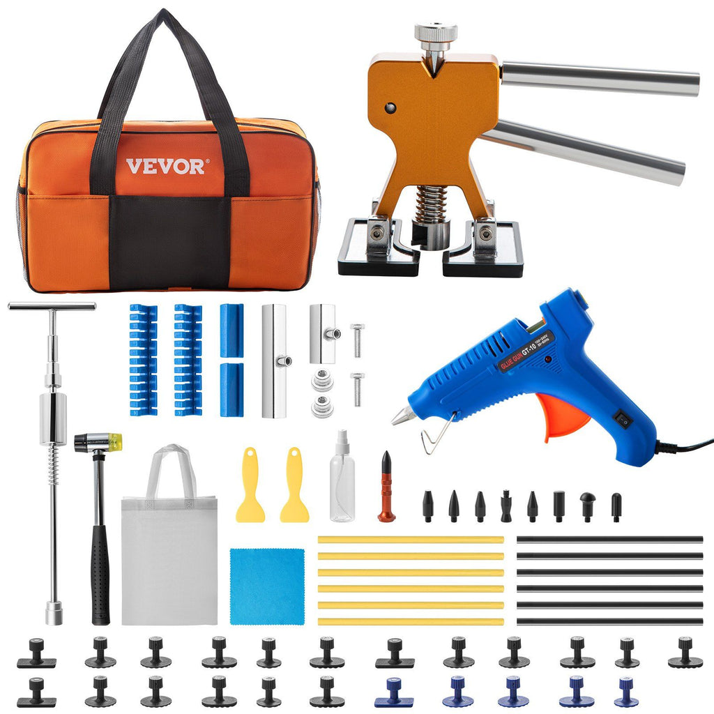 Dent Puller Kit, 53 PCS Paintless Dent Repair Tool, Golden Lifter Puller Car Dent Repair Kit, Glue Puller Tabs Dent Puller Kit for Auto Dent Removal, Minor Dents, Door Dings and Hail Damage