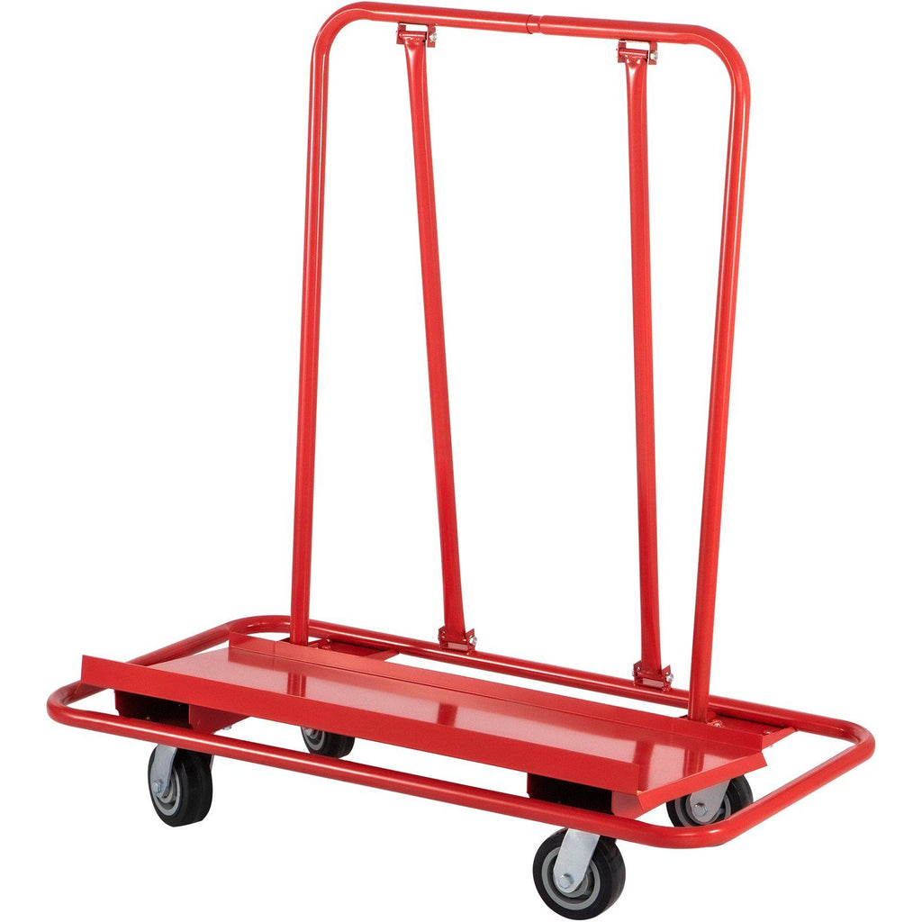 Drywall Cart, 45.3"L × 21.7"W × 31.5"H Drywall Sheet Carts with 2200 LBS/1 Ton Load Capacity, Heavy Duty Plasterboard Trolley w/ Four 5" Wheels, Service Dolly for Handling Sheetrock Sheet Panel