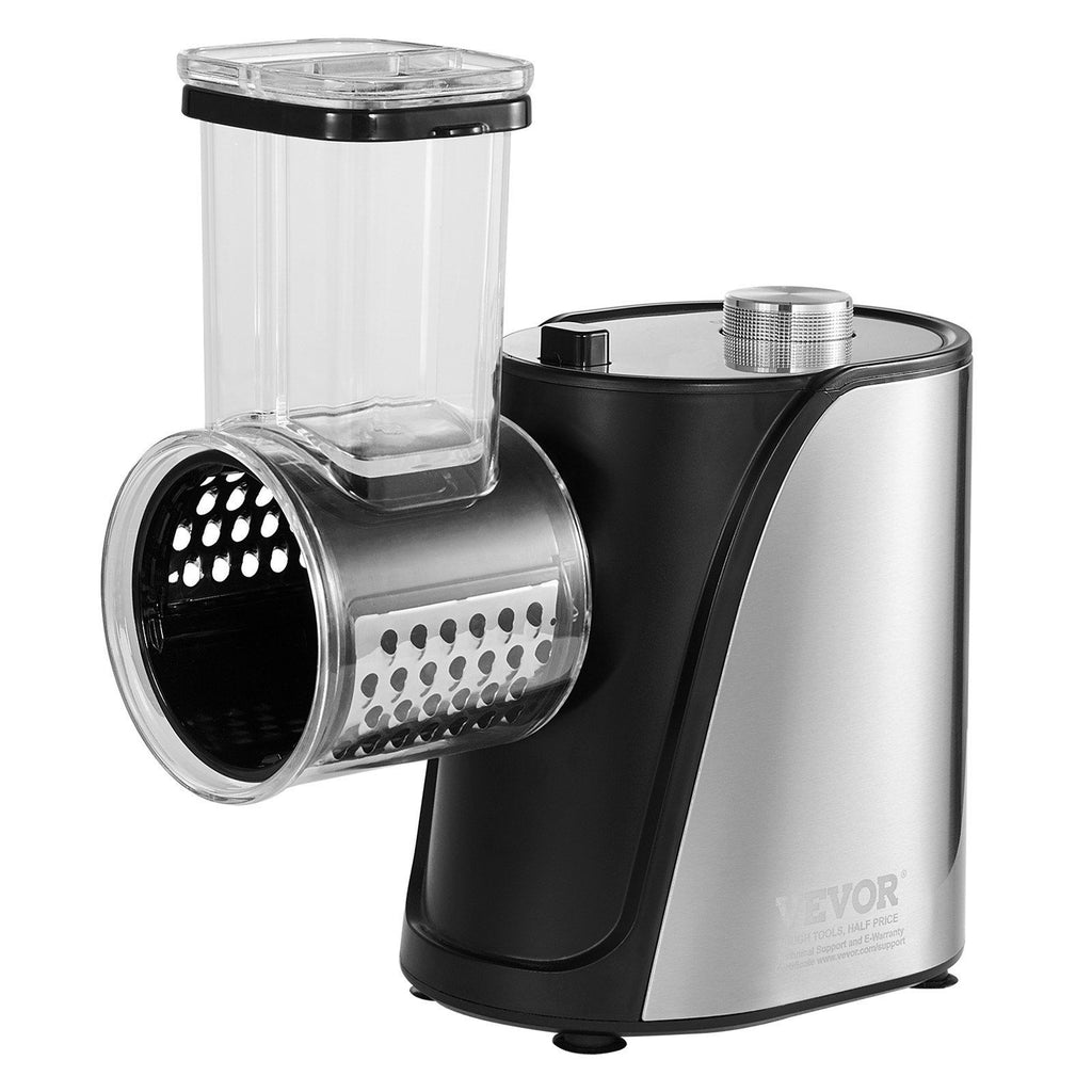 Electric Cheese Grater Salad Maker, 250W Salad Shooter, Electric Vegetable Slicer Shredder Chopper for Fruits with 5 Attachments, Stainless Steel Food Cutter for Vegetables, and Cheeses