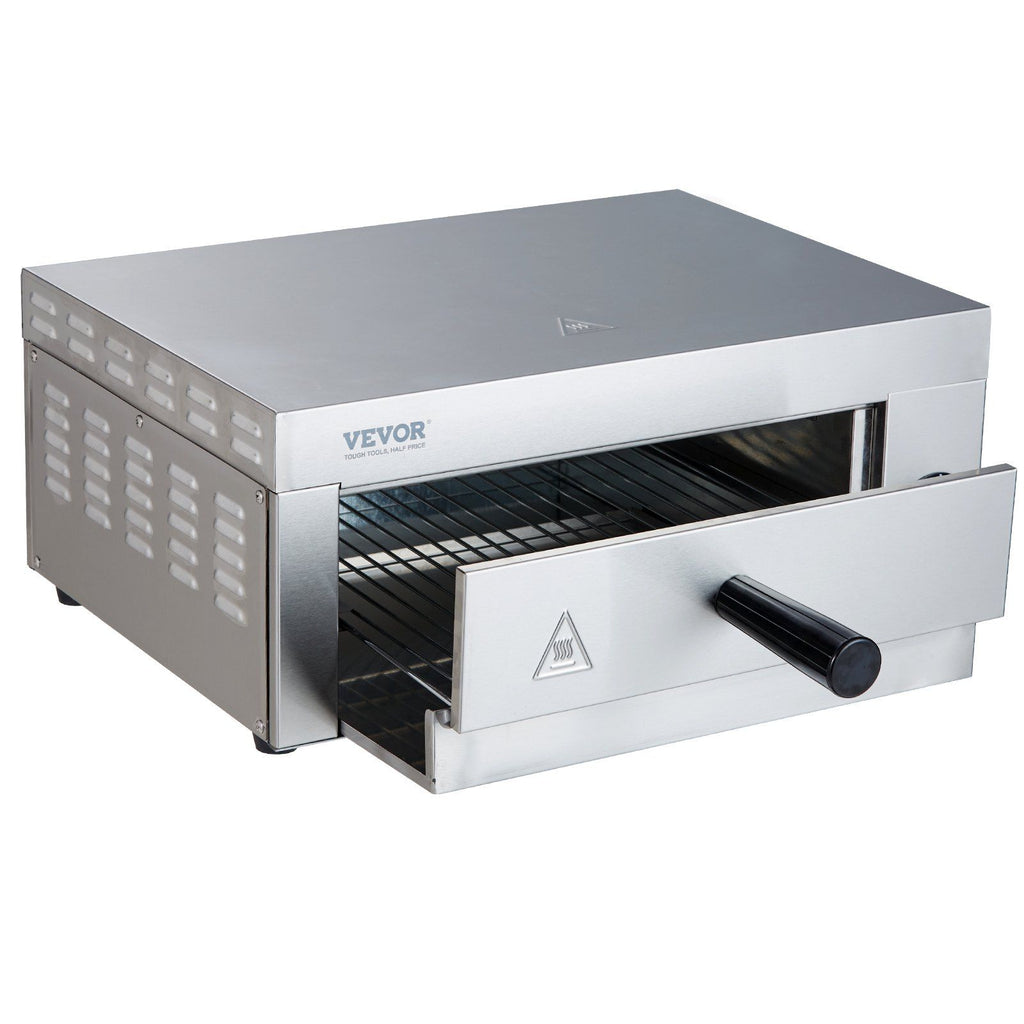 Electric Countertop Pizza Oven 12-inch, 1500W Commercial Pizza Oven with 0-60 Minutes Timer, Stainless Steel Pizza Maker with Removable Crumb Tray for Commercial and Home Use, ETL Certified