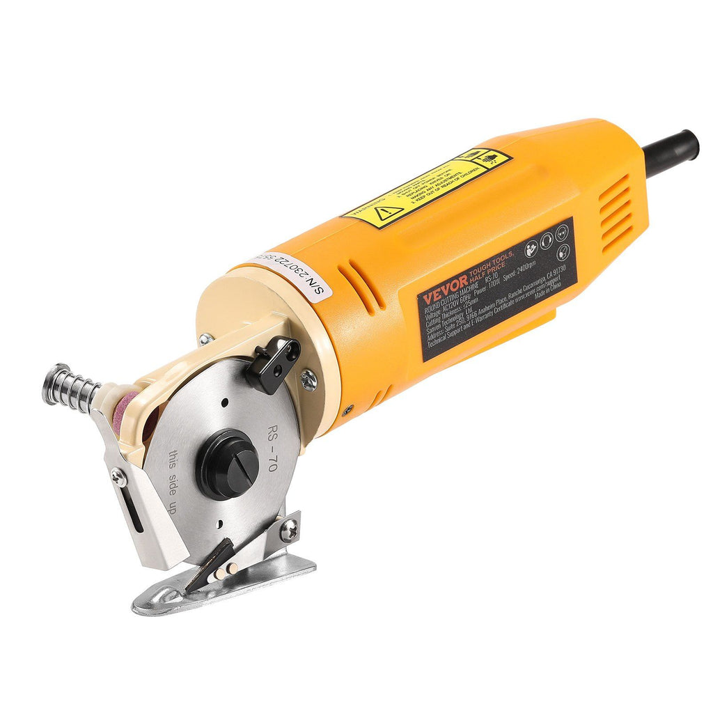 Fabric Cutter, 170W Electric Rotary Fabric Cutting Machine, 1" Cutting Thickness, Octagonal Knife, with Replacement Blade and Sharpening Stones, for Multi-Layer Cloth Fabric Leather