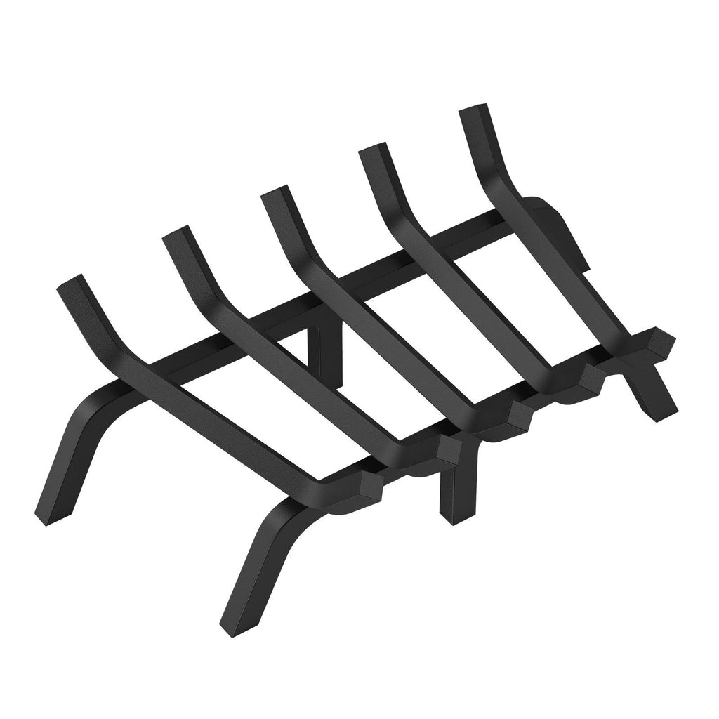Fireplace Log Grate, 21 inch Heavy Duty Fireplace Grate with 6 Support Legs, 3/4'' Solid Powder-coated Steel Bars, Log Firewood Burning Rack Holder for Indoor and Outdoor Fireplace
