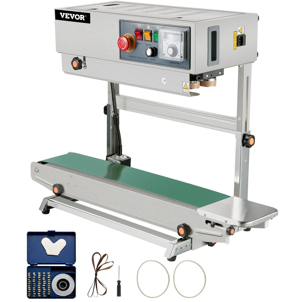 FR-770 Continuous Band Sealer, Automatic Band Sealer with Digital Temperature Control, (Vertical)