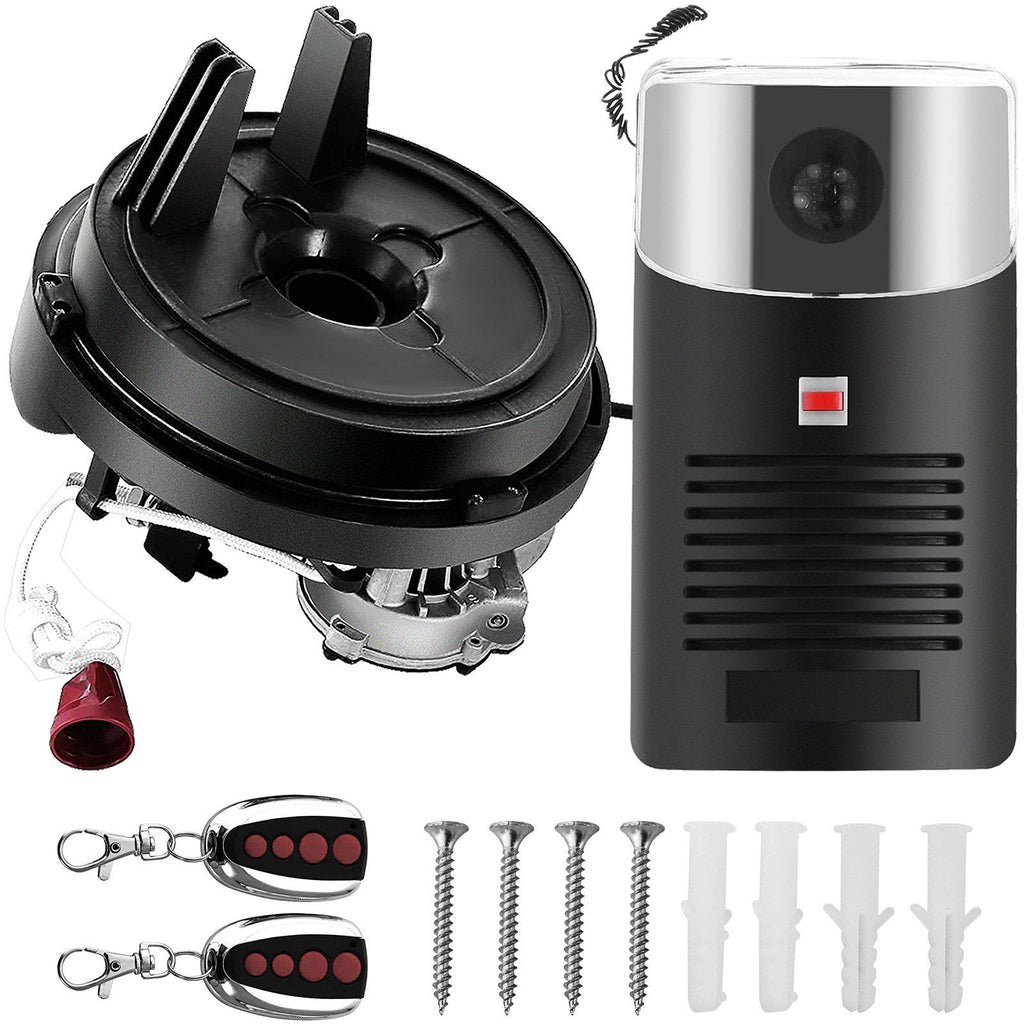 Garage Roller Door Opener, 250 N Lift Force 164 ft Remote Control, 110V Electric Roller Gate Opener, Auto Garage Roller Gate Opener Kit with 2 Remote, Apply for Garage Store