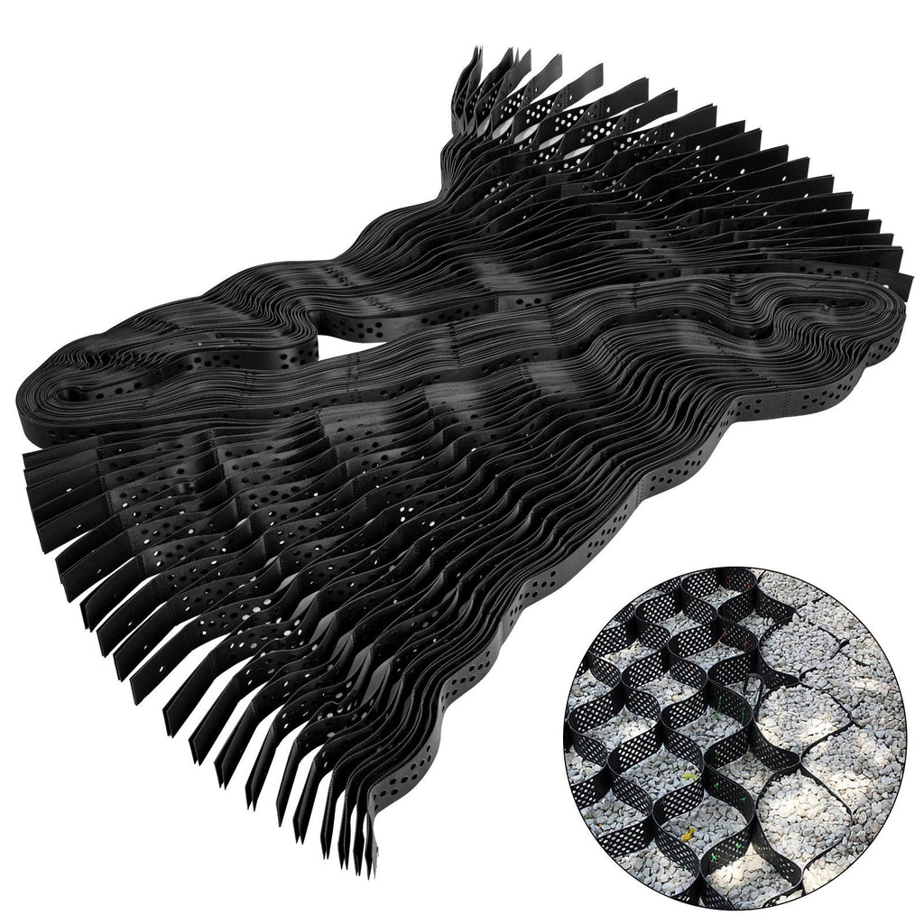 Geo Grid Ground Grid 9x17 ft, Geo Cell Grid 2 Inch Thick, Gravel Grid HDPE Material, Ground Stabilization Grid 1885 LBS Per Sq, Tensile Strength Gravel Ground Grid for Slope Driveways, Garden