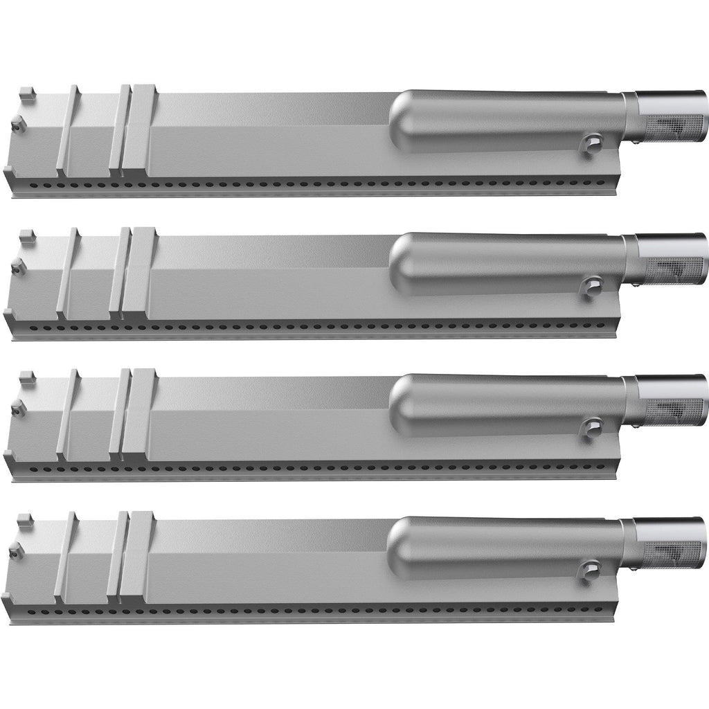 Grill Burners, Stainless Steel BBQ Burners Replacement, 4 Packs Grill Burner Replacement, Flame Grill with 15.9" Length Barbecue Replacement Parts with Evenly Burning for for Premium Gas Grills