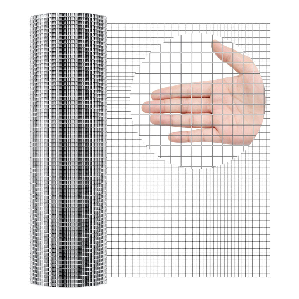Hardware Cloth, 1/2 inch 36in x 100 ft 19 Gauge, Hot Dipped Galvanized Wire Mesh Roll, Chicken Wire Fencing, Wire Mesh for Rabbit Cages, Garden, Small Rodents