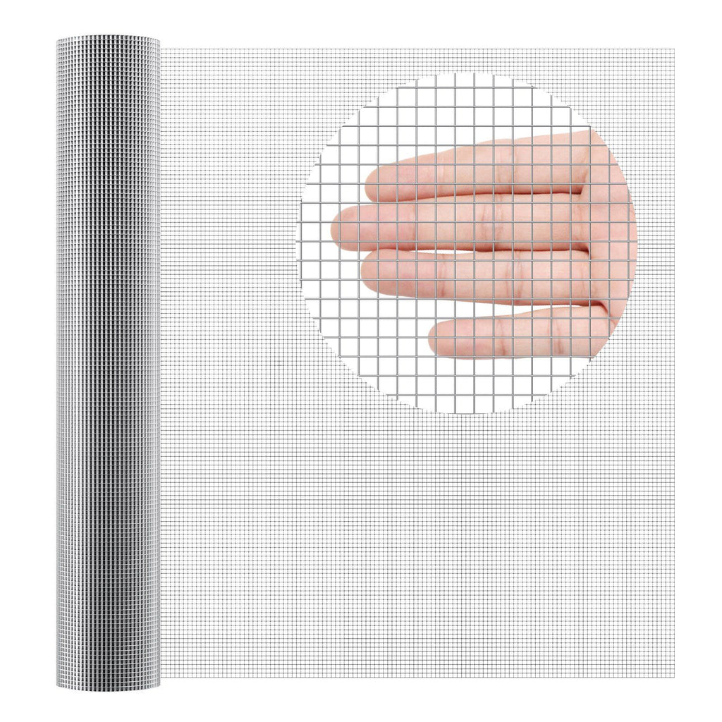 Hardware Cloth, 1/4 inch 36in x 50 ft 23 Gauge, Hot Dipped Galvanized Wire Mesh Roll, Chicken Wire Fencing, Wire Mesh for Rabbit Cages, Garden, Small Rodents