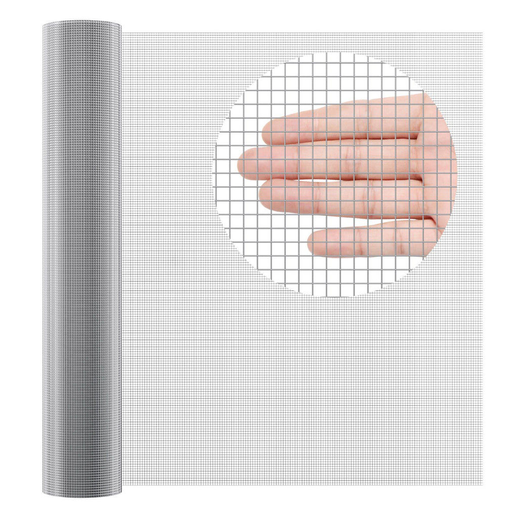 Hardware Cloth, 1/4 inch 48in x 100 ft 23 Gauge, Hot Dipped Galvanized Wire Mesh Roll, Chicken Wire Fencing, Wire Mesh for Rabbit Cages, Garden, Small Rodents
