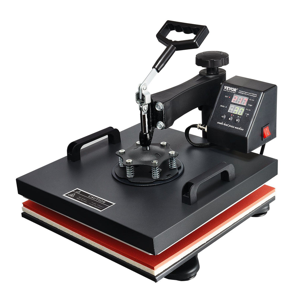 Heat Press Machine 2In1 15x15in Sublimation Print Transfer DIY T-shirt Cap