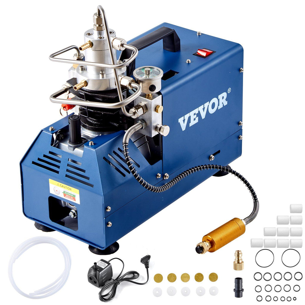 High Pressure Compressor, 4500PSI/30MPA/300BAR High Pressure Air Compressor, 1800W 110V Manual Stop Compressor