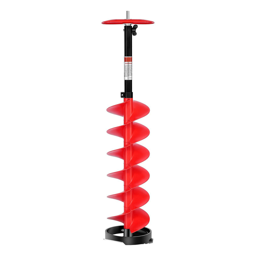Ice Auger Drill Bit, 8in Diameter 39in Length, Cordless Nylon Ice Fishing Augers With Extra 13.4in Extension Rod, Drill Adapter, Top Plate and Blade Guard