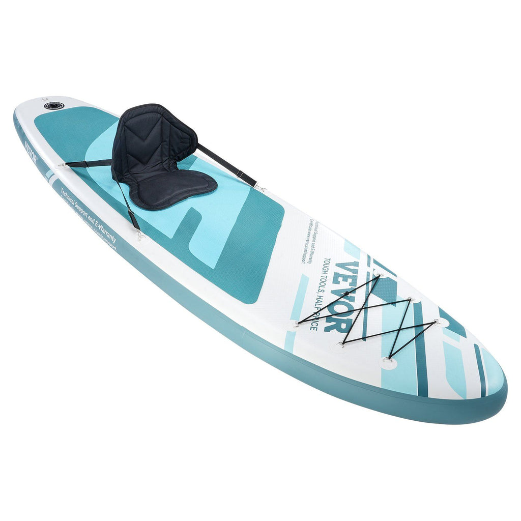 Inflatable Stand Up Paddle Board, 10' x 33" x 6" Wide SUP Paddleboard with Removable Kayak Seat, Board Accessories, Pump, Paddle, Fin, Backpack, Ankle Leash, and Repair Kit, for Youth & Adults