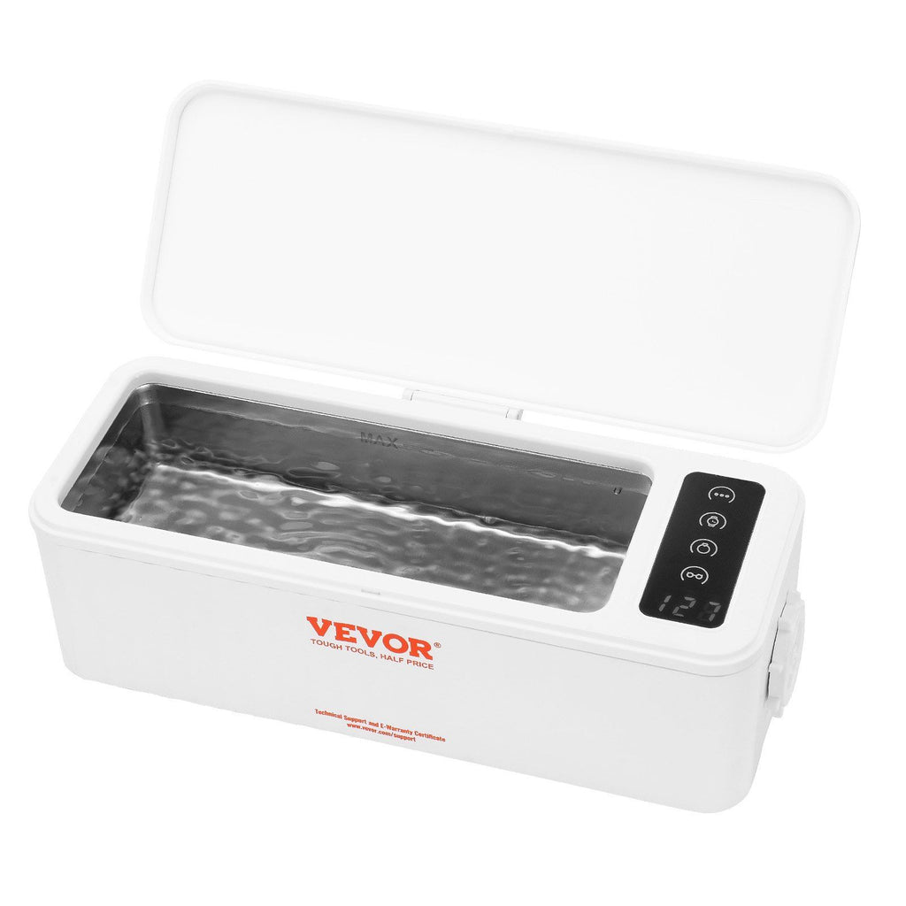 Jewelry Cleaner Ultrasonic Machine, Ultrasonic Cleaner Machine 16oz (470ml) with 4 Timer Modes, Portable ultrasonic jewelry cleaner with Cleaning Basket for Eyeglasses, Watches, Dentures, Rings