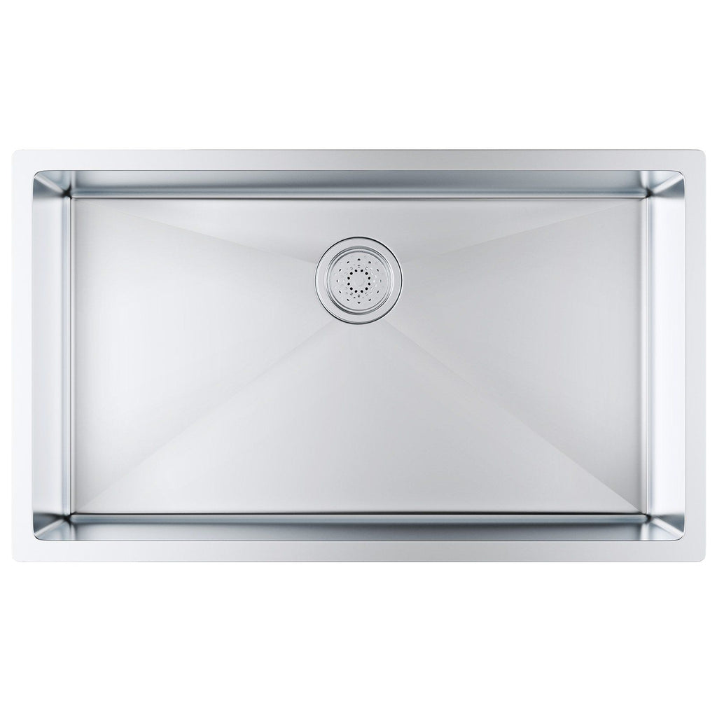 Kitchen Sink, 304 Stainless Steel Drop-In Sinks, Undermount Single Bowl Basin with Accessories(Pack of 3), Household Dishwasher Sinks for Workstation, RV, Prep Kitchen, and Bar Sink, 32 inch