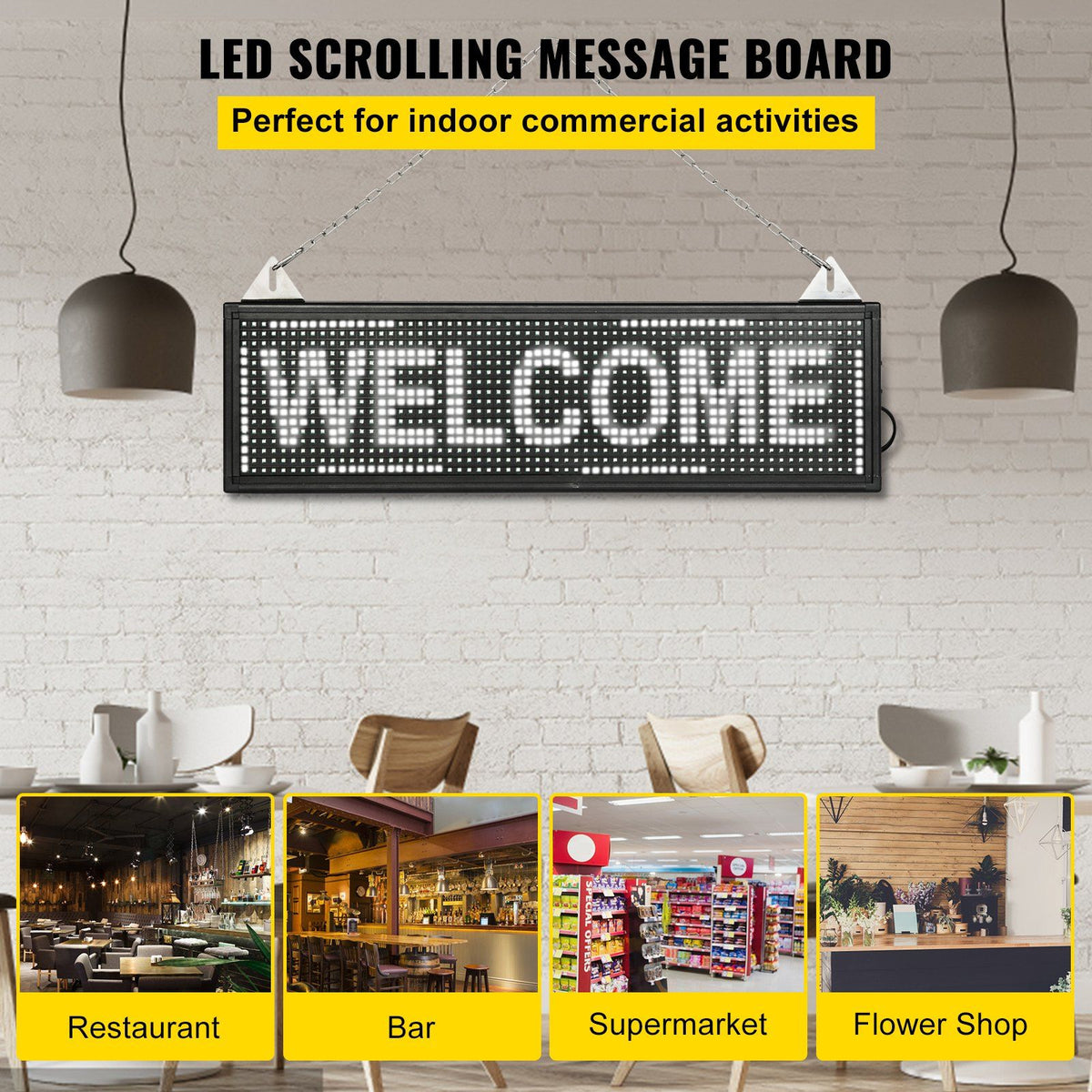Digital Scrolling Message Sign VEVOR LED Scrolling Sign, 27