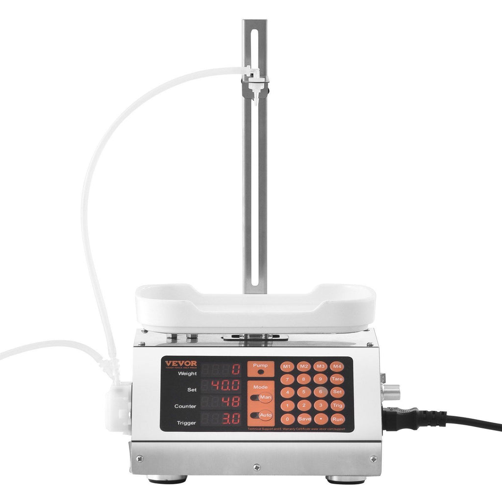 Liquid Filling Machine, 5-50 g Weighing Capacity, Automatic Bottle Filler Machine, Bottling Machine Peristaltic Pump Digital Control for Milk, Water, Wine, Beverage, Soy Sauce (Single Nozzle)