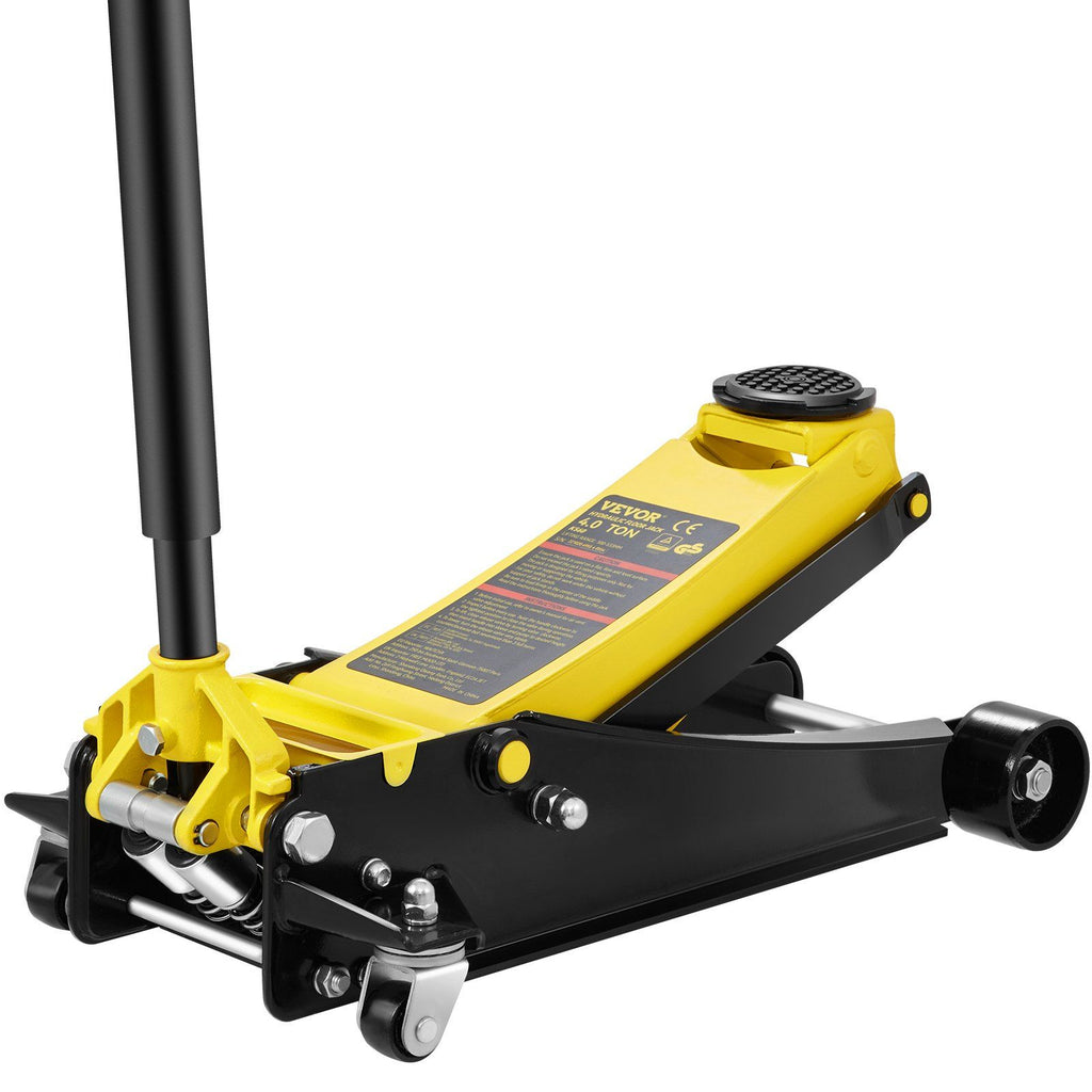 Low Profile Floor Jack 4 Ton Heavy Duty Steel Dual Piston