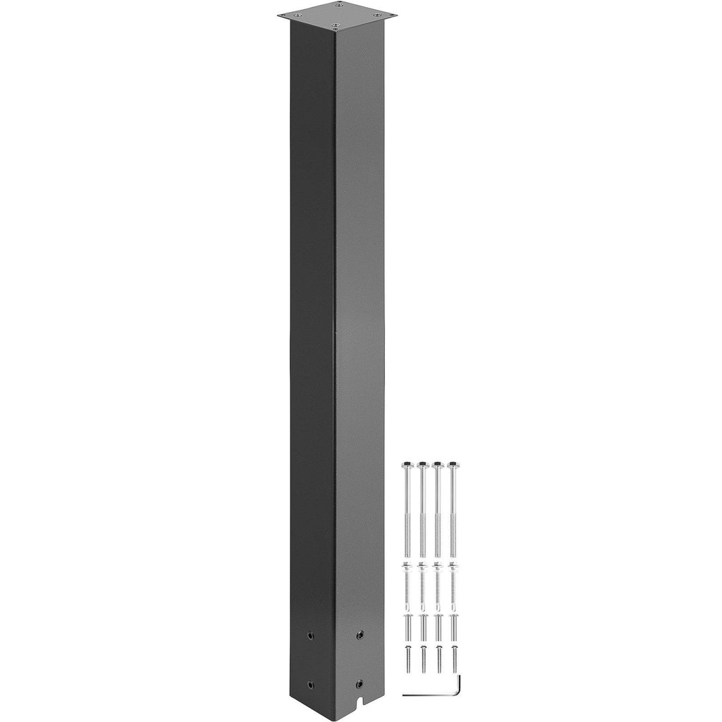 Mailbox Post, 43" High Mailbox Stand, Black Powder-Coated Mail Box Post Kit, Q235 Steel Post Stand Surface Mount Post for Sidewalk and Street Curbside, Universal Mail Post for Outdoor Mailbox