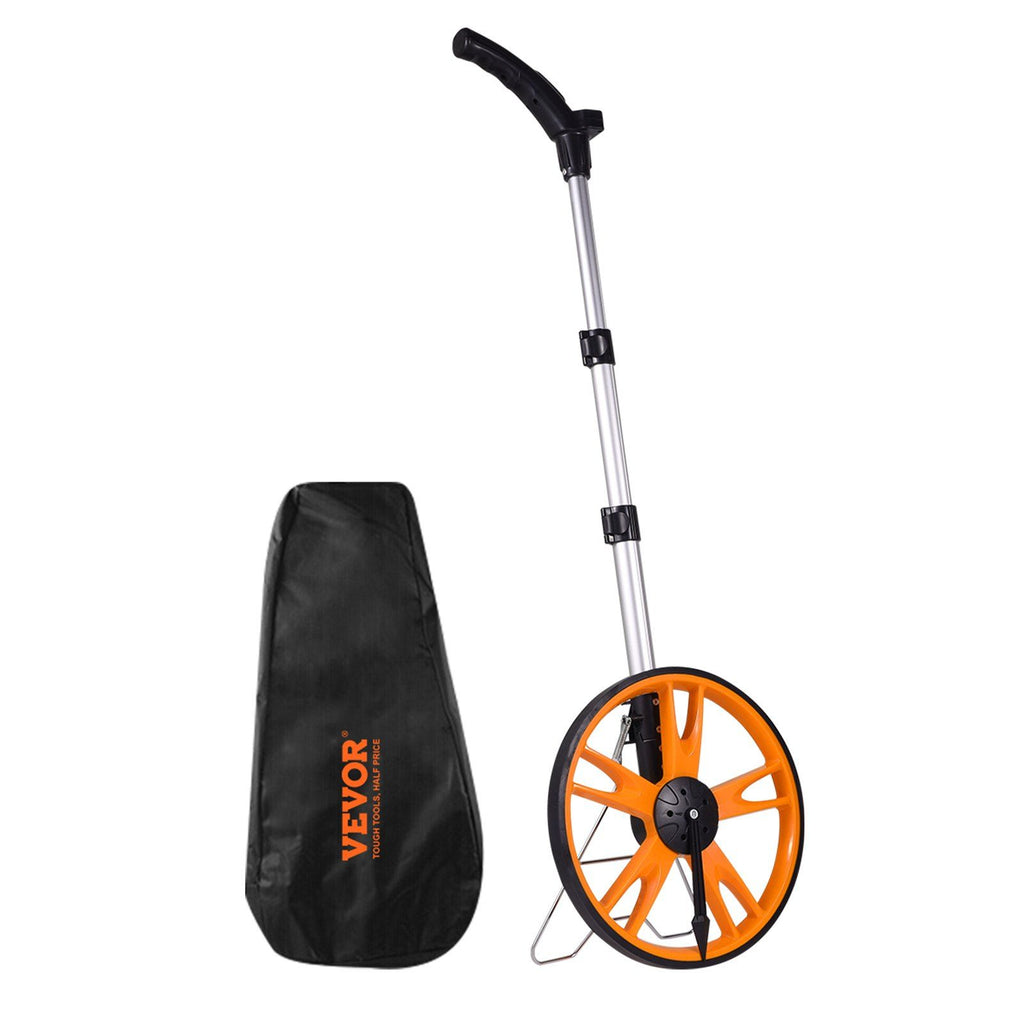 Measuring Wheel in Feet and Inches,12.5 in Wheel Diameter, 40.94-27.95 in Telescoping Measure Wheel, Measurement 0-9,999Ft with Back Bag, Suitable for Lawn/Hard/Soft/Wood Road Measuring